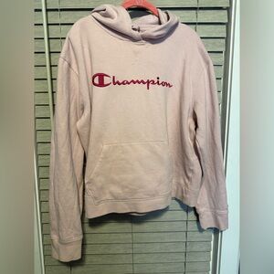 Champion Light Pink Pullover Hoodie XL